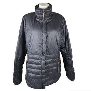 FIg Packable Duck Down Puffer Coat Jacket Outdoor Winter Black Size XL